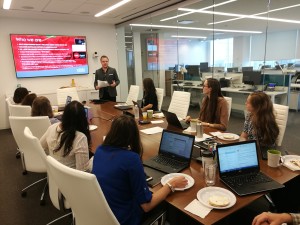 Presenting to Spectrum at its New York offices